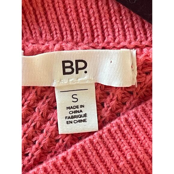 BP Women's Pink Knotted Pullover Sweater V-neck Small - Picture 5 of 6